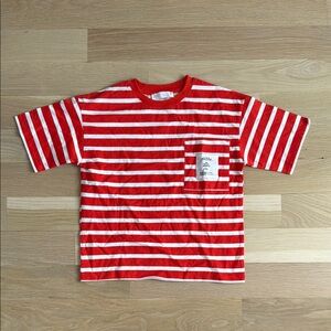 Zara kids Red and White Striped Kids T-Shirt size 7